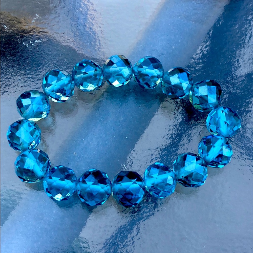 Blue stretch costume braclet